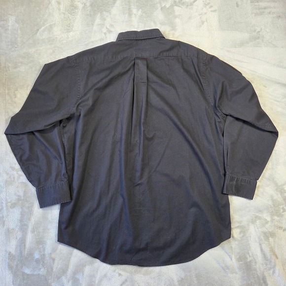 Van Heusen Mens Button Down Shirt Dark Gray Cummins Logo Long Sleeve XL Trucker - Picture 7 of 7